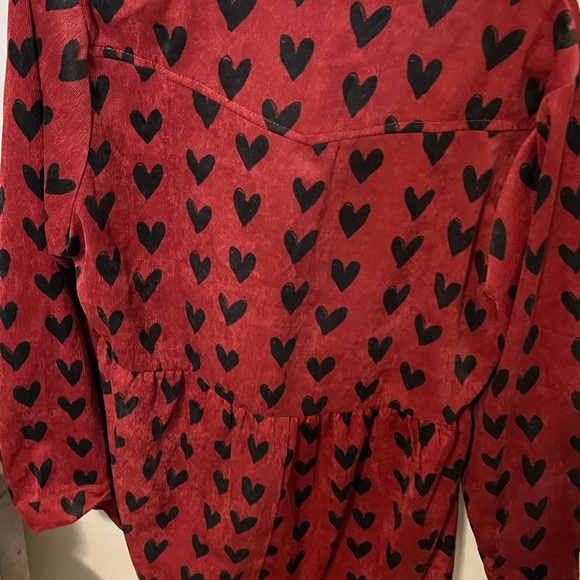 Umgee Red and Black Heart Blouse - Picture 2 of 3